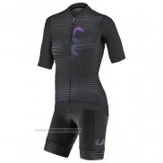 2023 Maillot Cyclisme Femme Liv Noir Manches Courtes Et cuissard